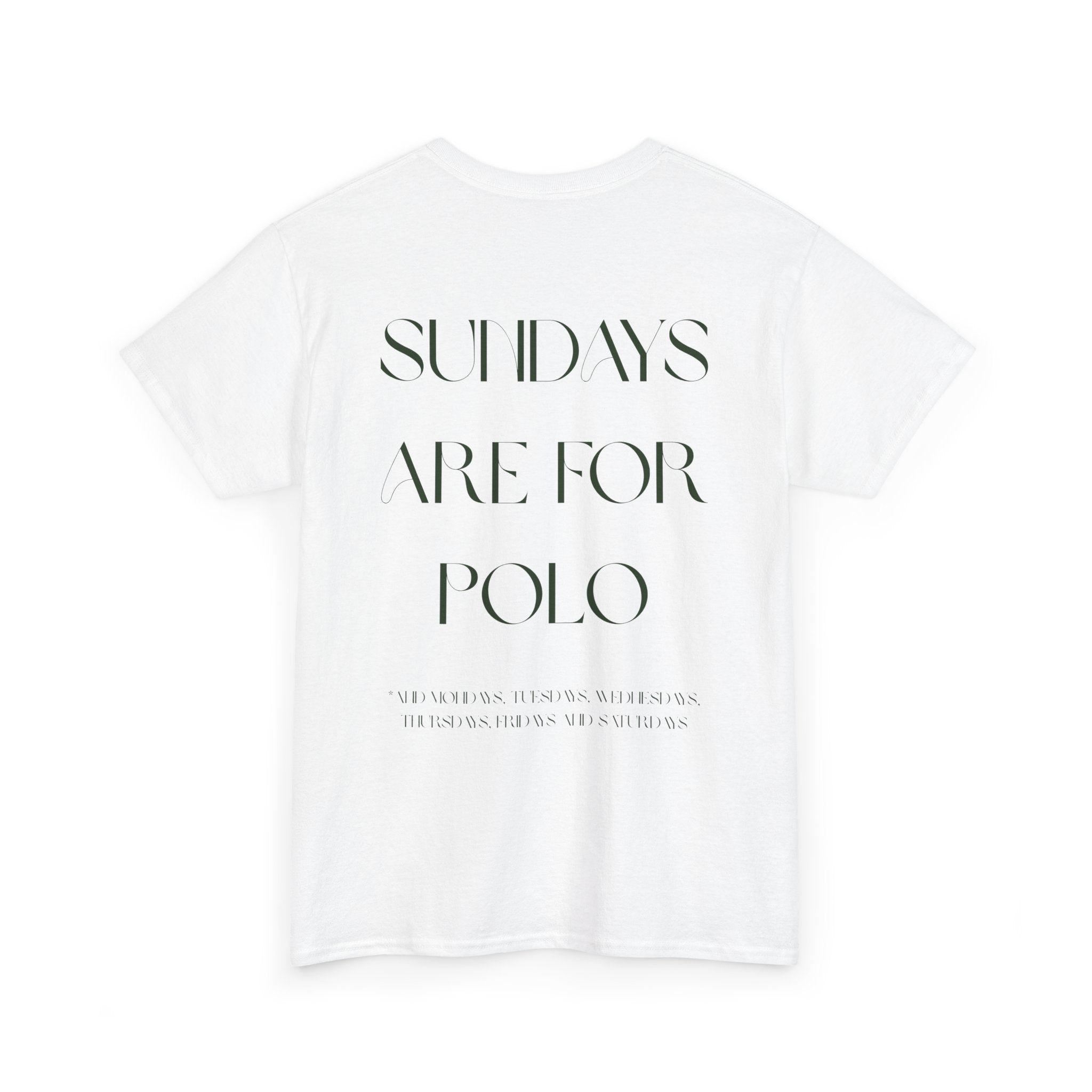 "Sundays Are For Polo" — Minimal Graphic Tee