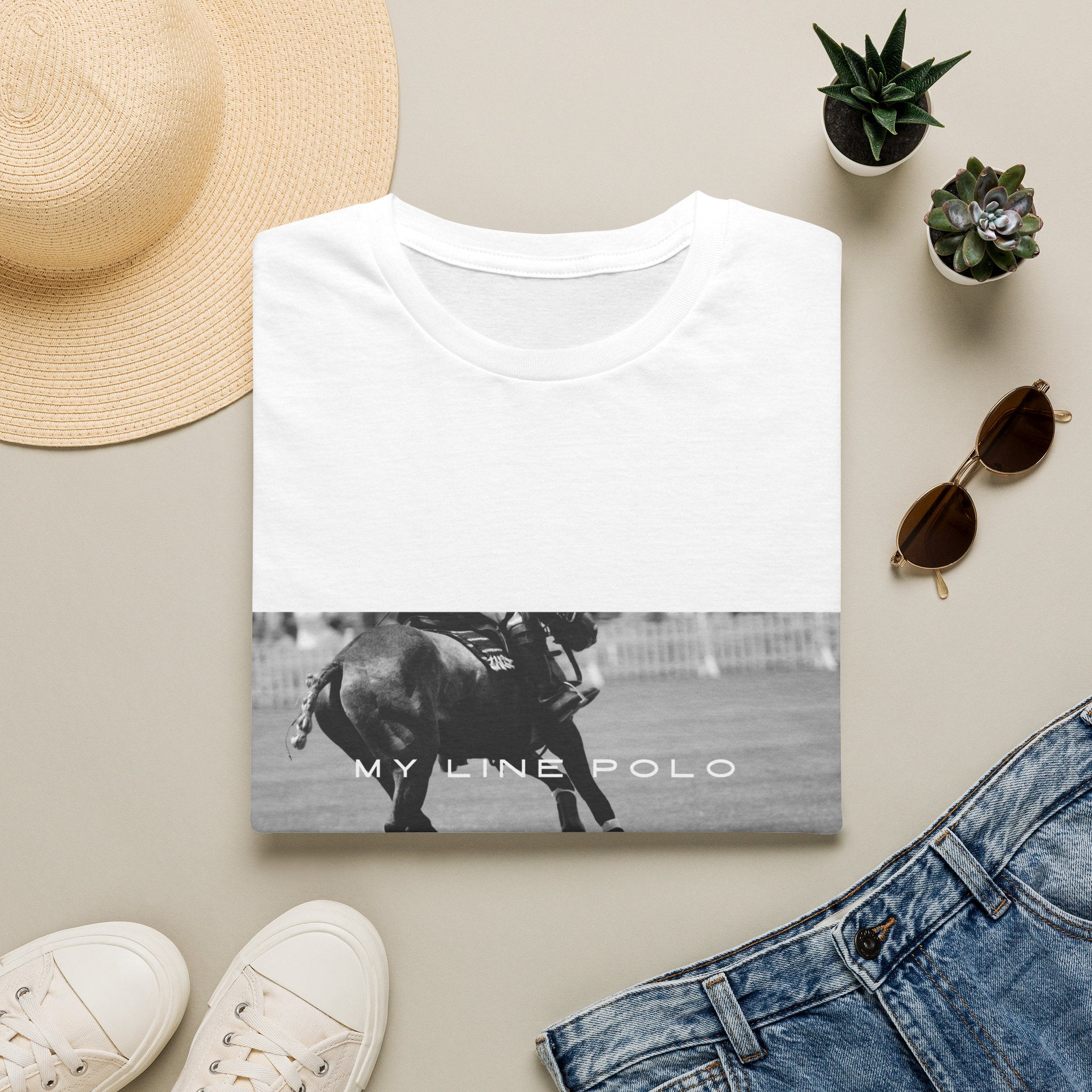 "My Line Polo" Vintage Style Tee - Women