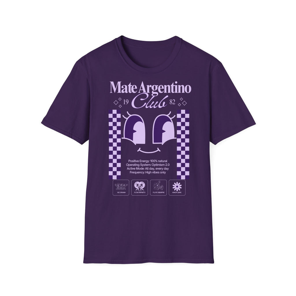 "Mate Argentino Club" — Retro Checkerboard Mate Graphic Tee
