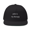 "Polo Is My Therapy" — Embroidered Flat Bill Cap