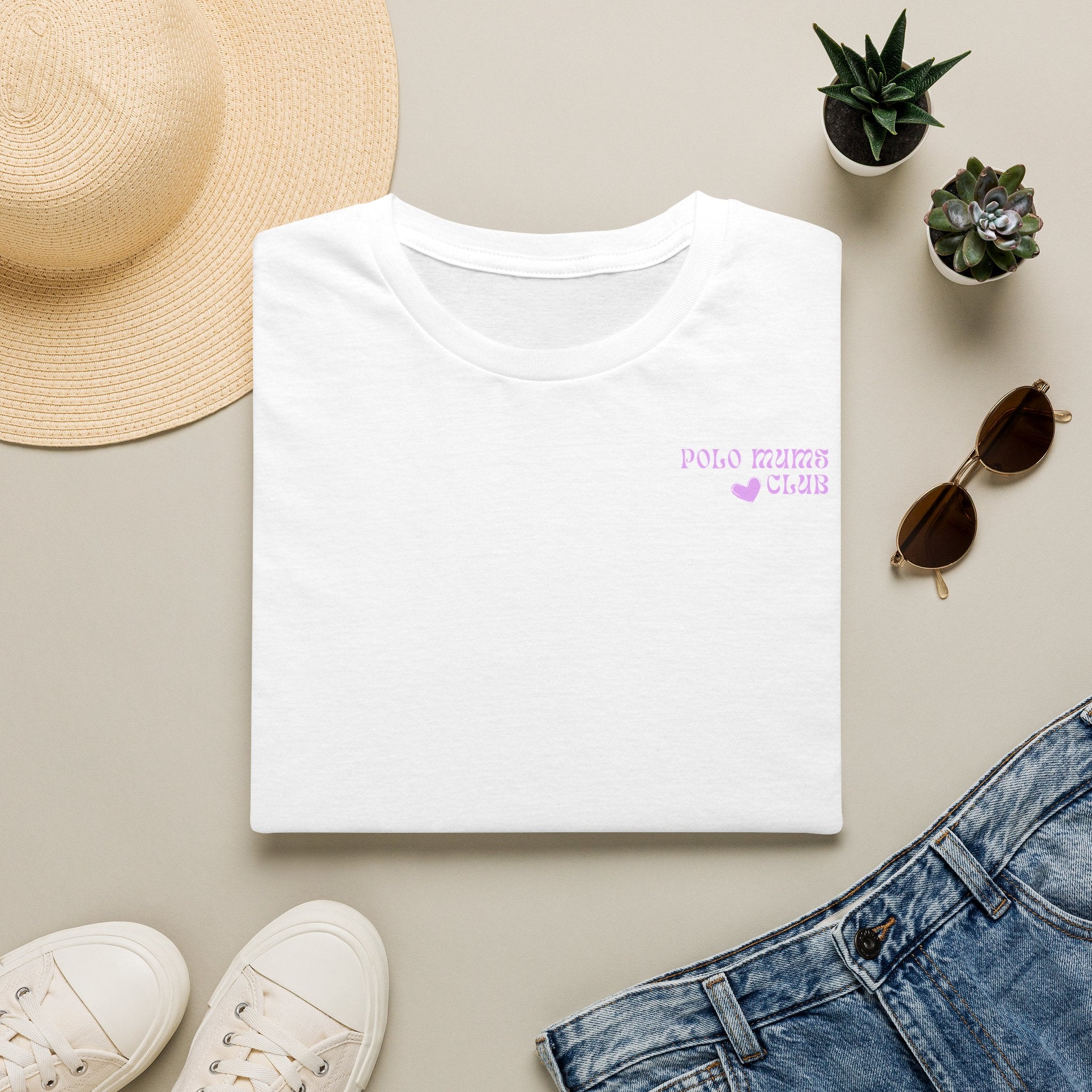 "Polo Mums Club" — Cute Pastel Logo Tee