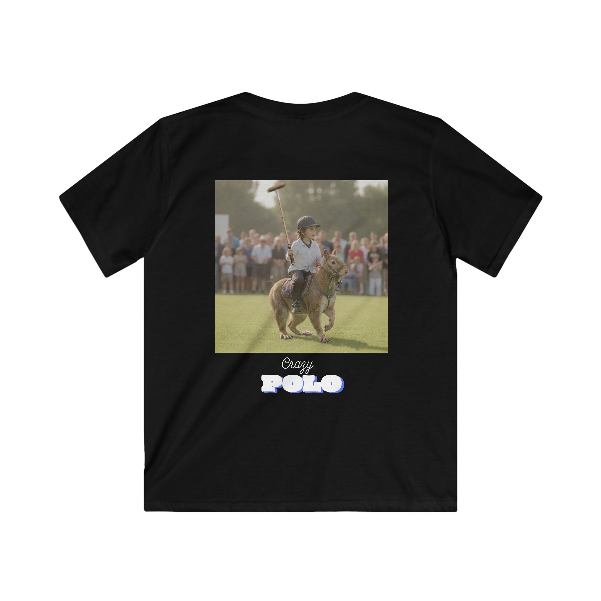 Crazy Polo Squirrel Graphic — Kids Tee