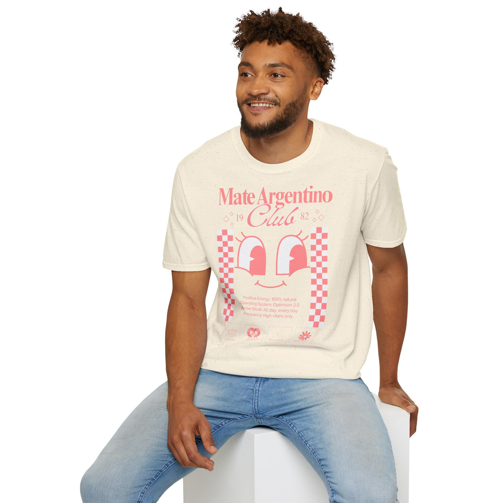 "Mate Argentino Club" — Retro Checkerboard Mate Graphic Tee