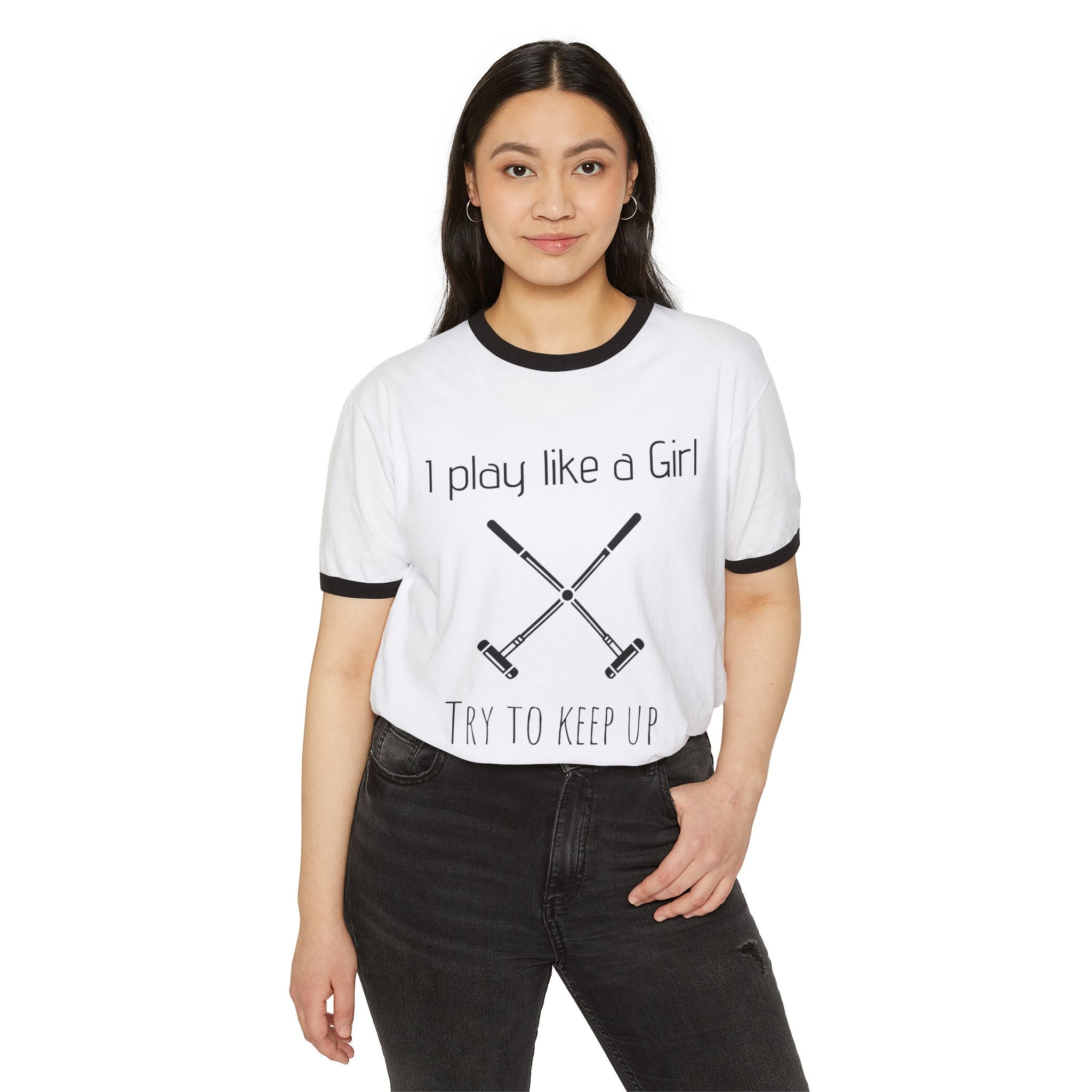 "I Play Like a Girl, Try to Keep Up" — Retro Style Tee