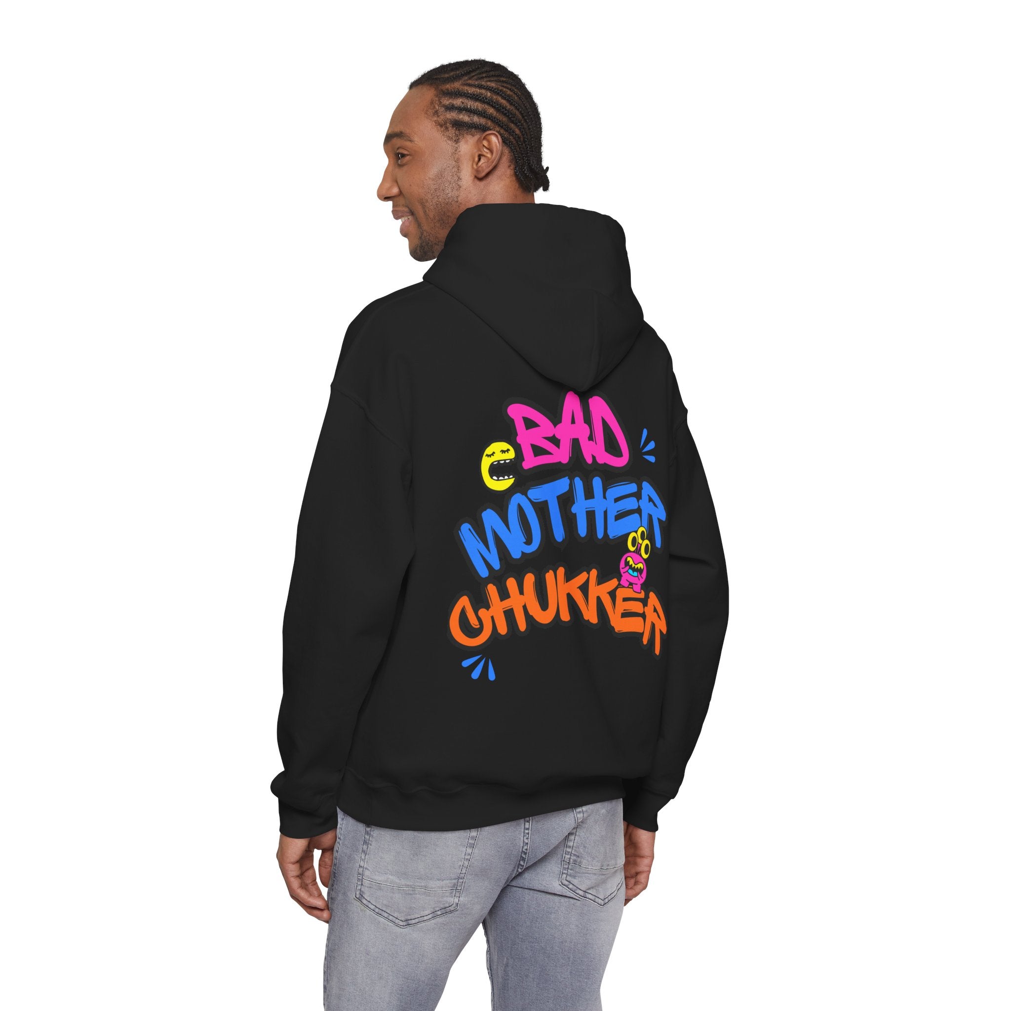 "Bad Mother Chukker" Sweatshirt — Colorful Graffiti Hoodie