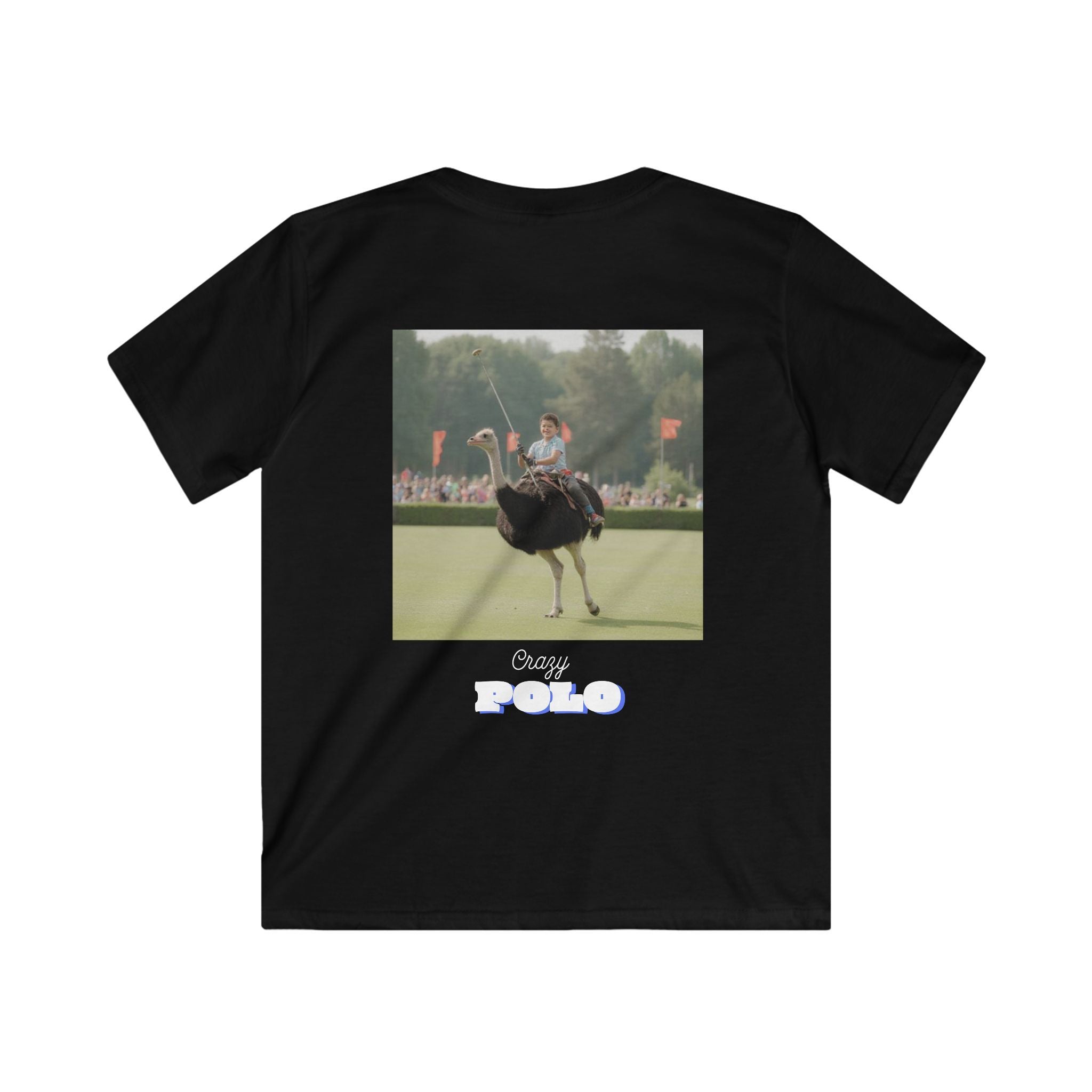 Crazy Polo Ostrich Graphic — Kids Tee