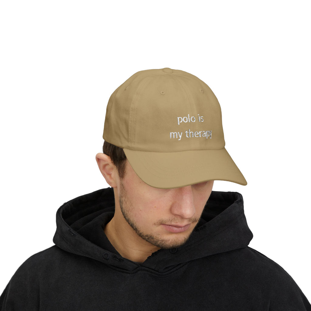 "Polo Is My Therapy" —  Embroidered Baseball Hat