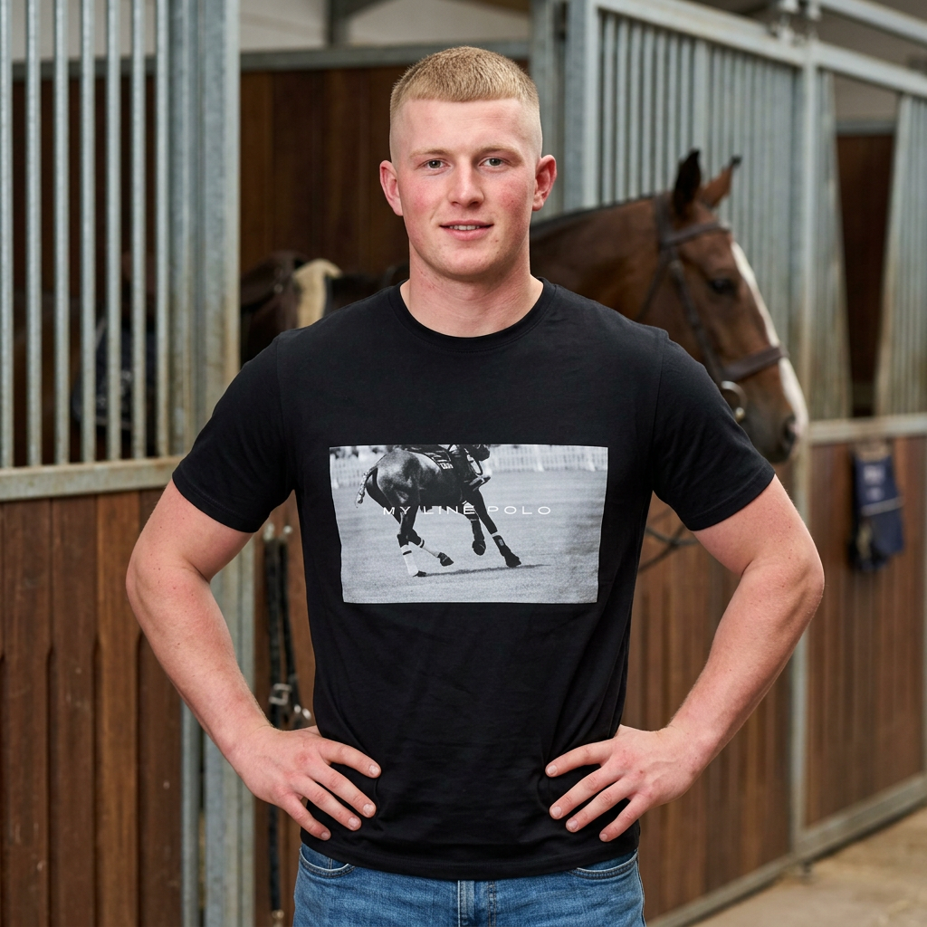 "My Line Polo" Vintage Style Tee - Men
