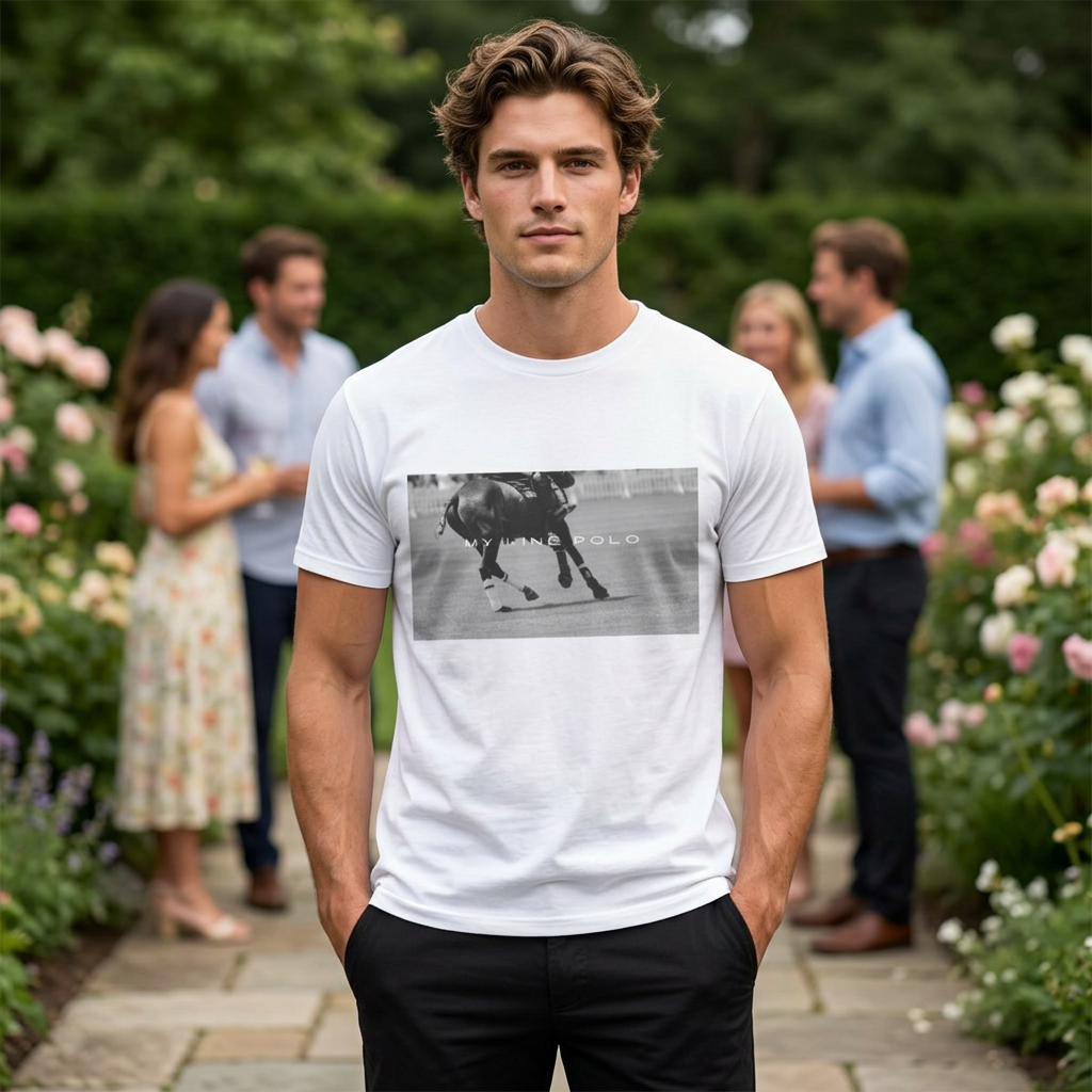"My Line Polo" Vintage Style Tee - Men
