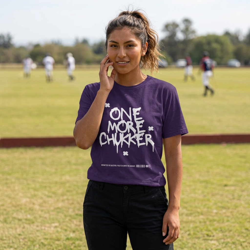 "One More Chukker" Polo Graphic Tee — Women