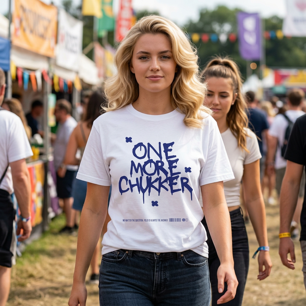 "One More Chukker" Polo Graphic Tee — Women