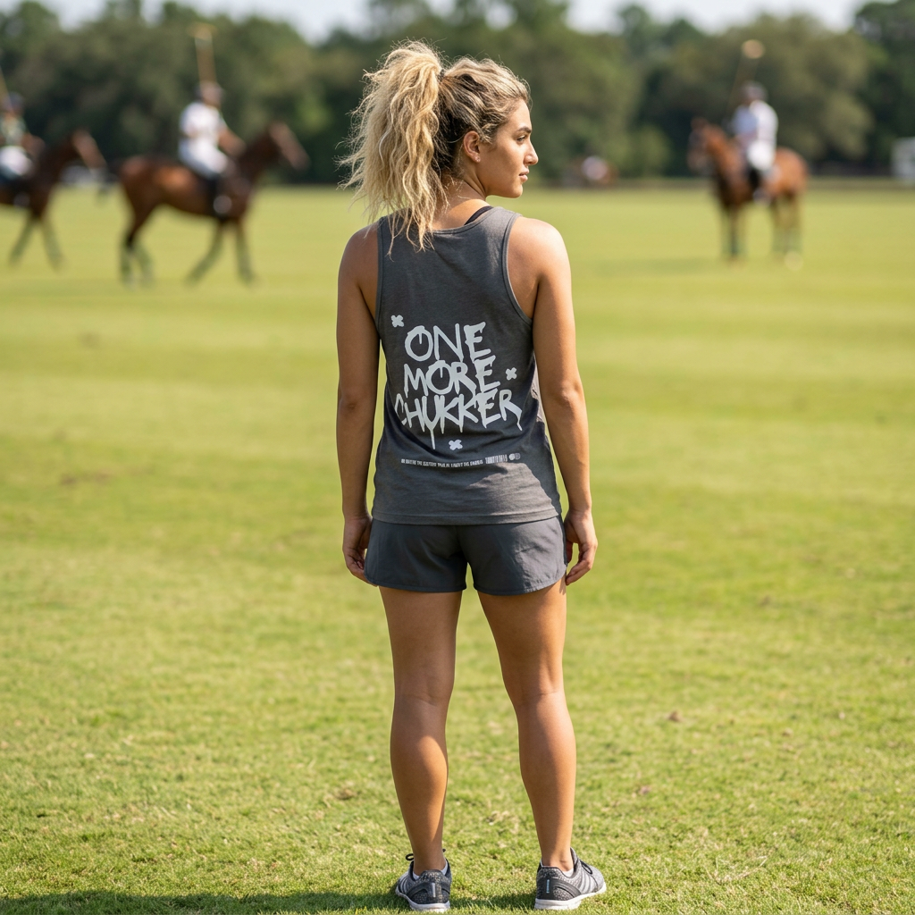 "One More Chukker" Top — Graphic Jersey Tank