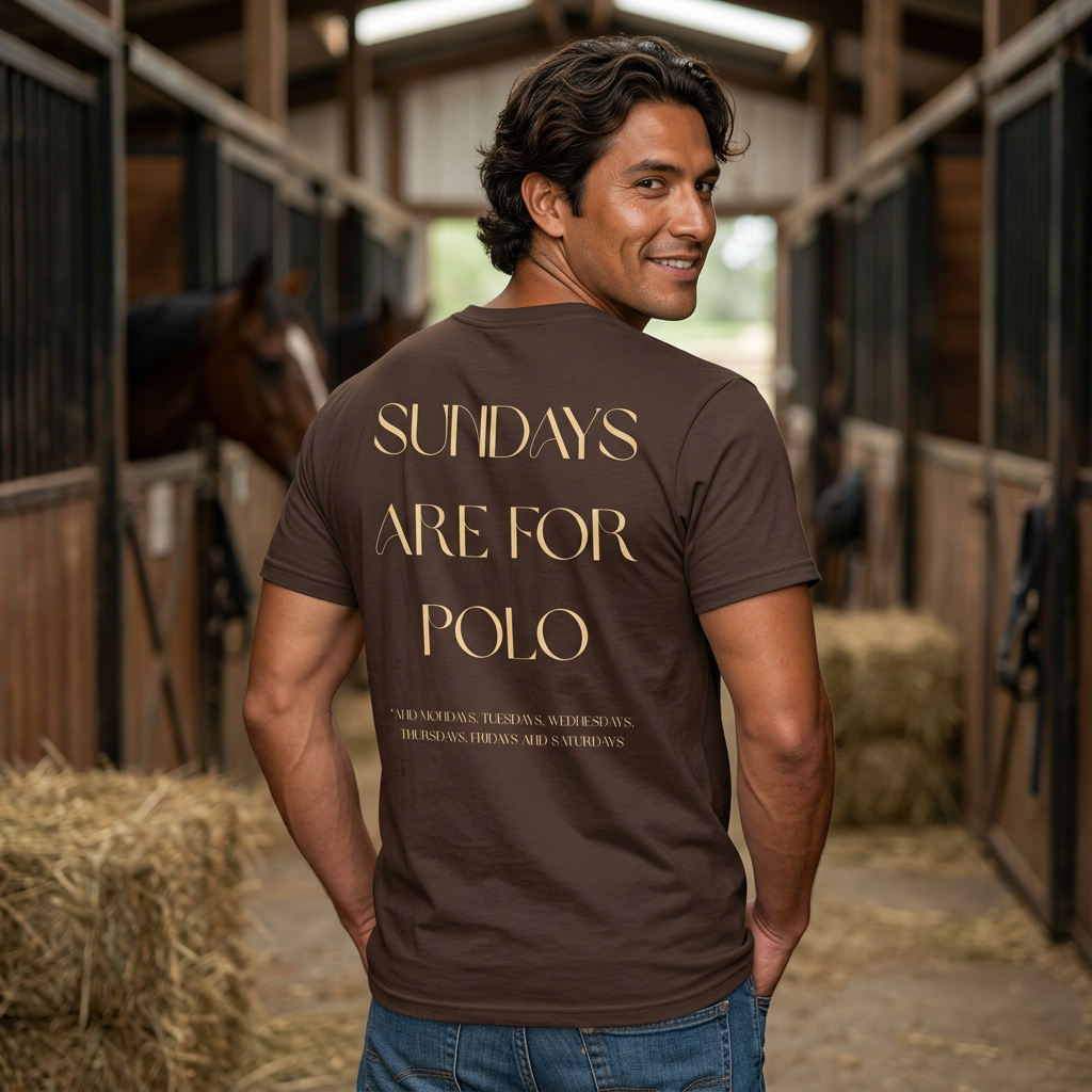 "Sundays Are For Polo" — Minimal Graphic Tee