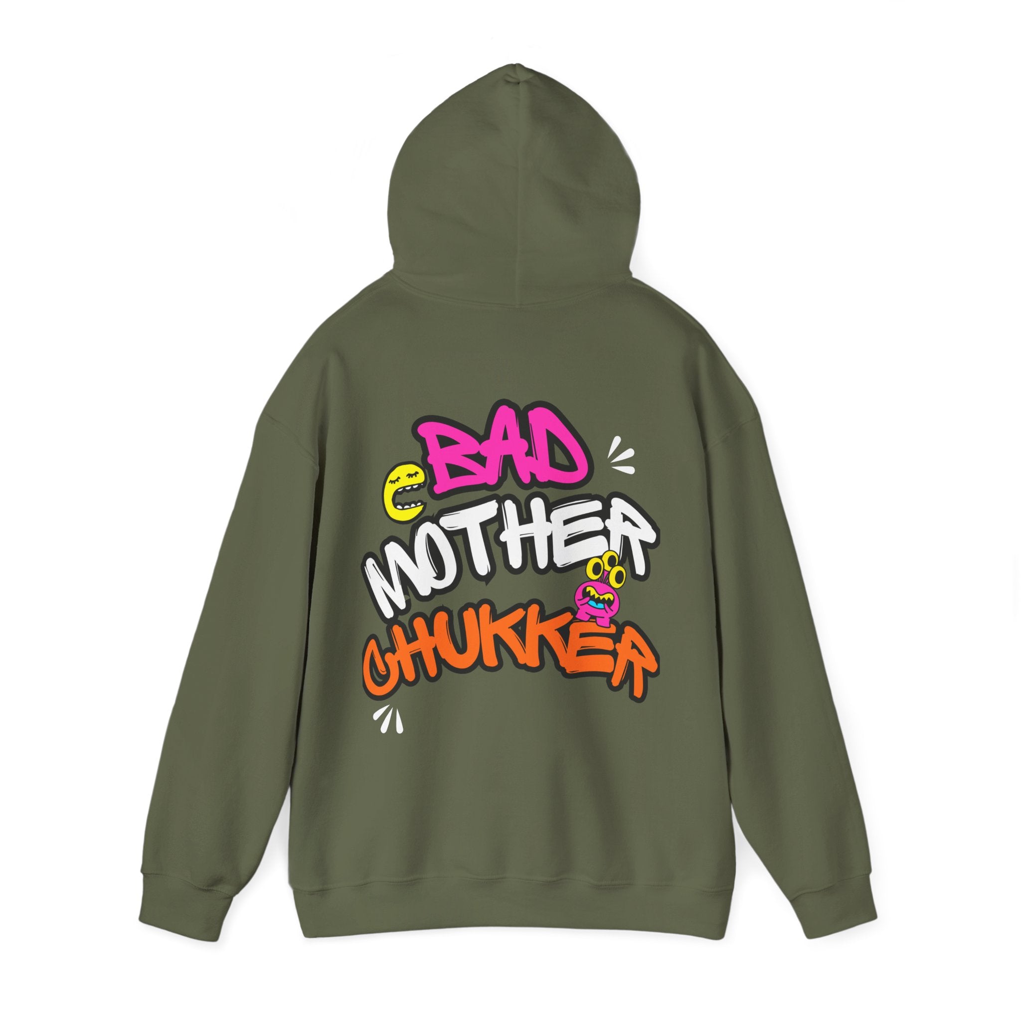 "Bad Mother Chukker" Sweatshirt — Colorful Graffiti Hoodie