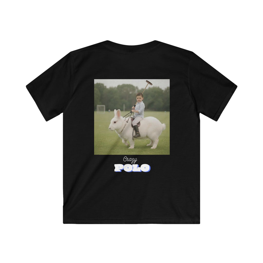 Crazy Polo Rabbit Graphic — Kids Tee