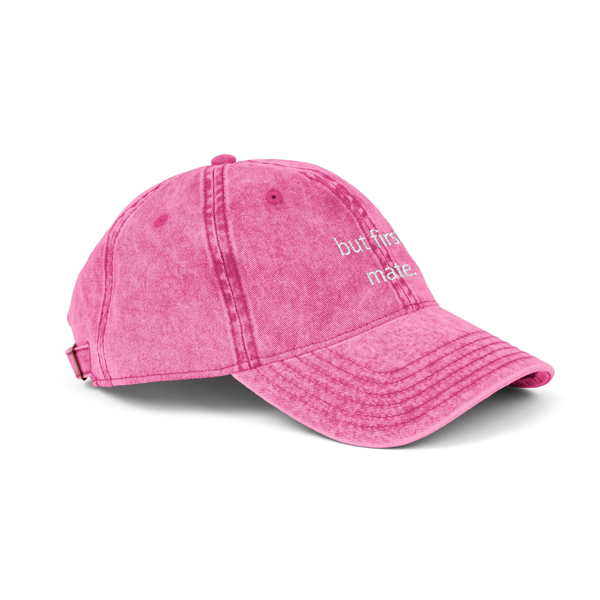 "but first, mate" — Vintage Embroidered Classic Cap