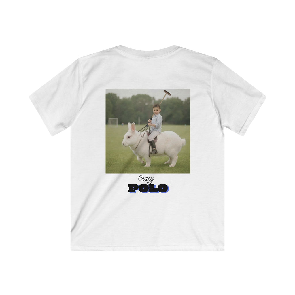 Crazy Polo Rabbit Graphic — Kids Tee