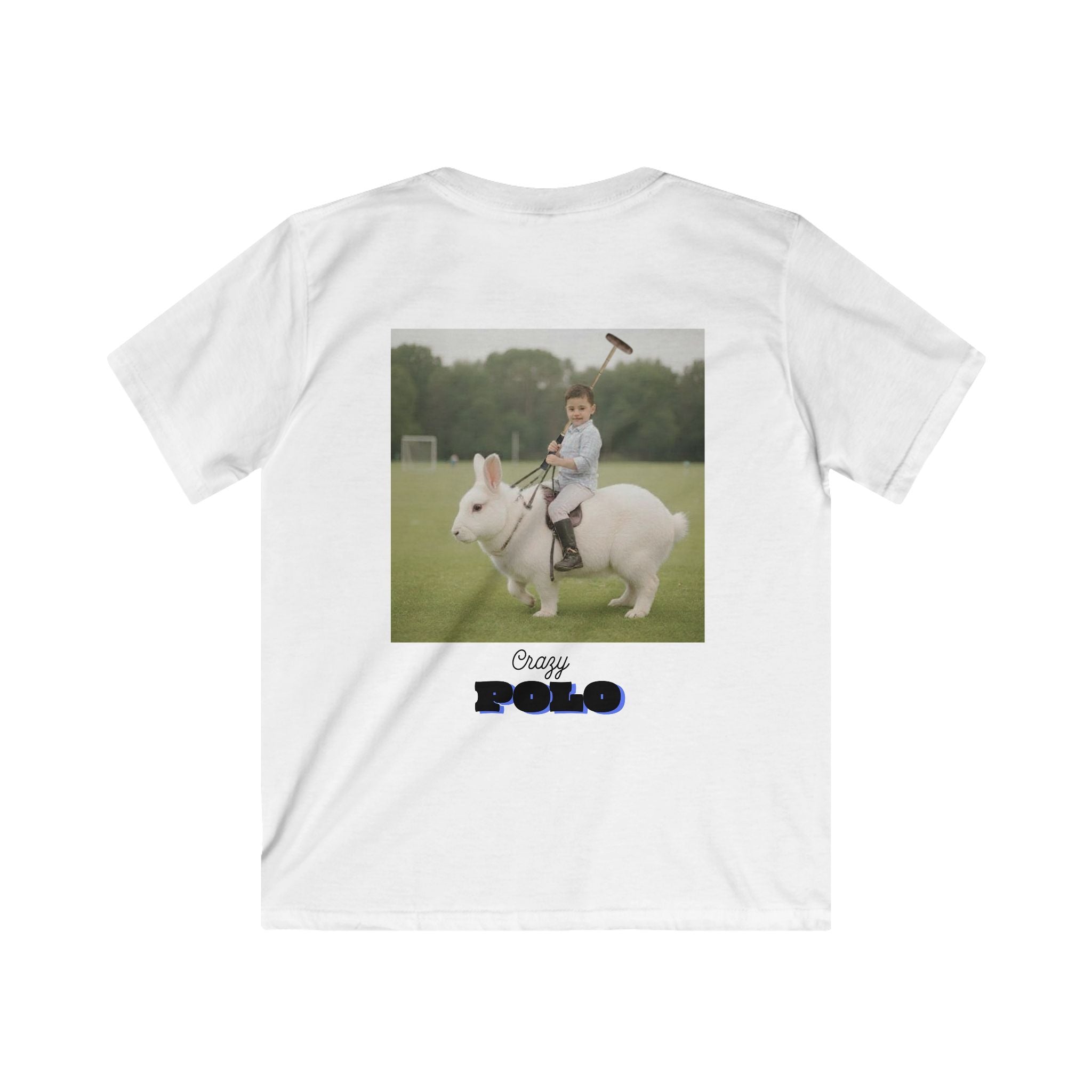Crazy Polo Rabbit Graphic — Kids Tee