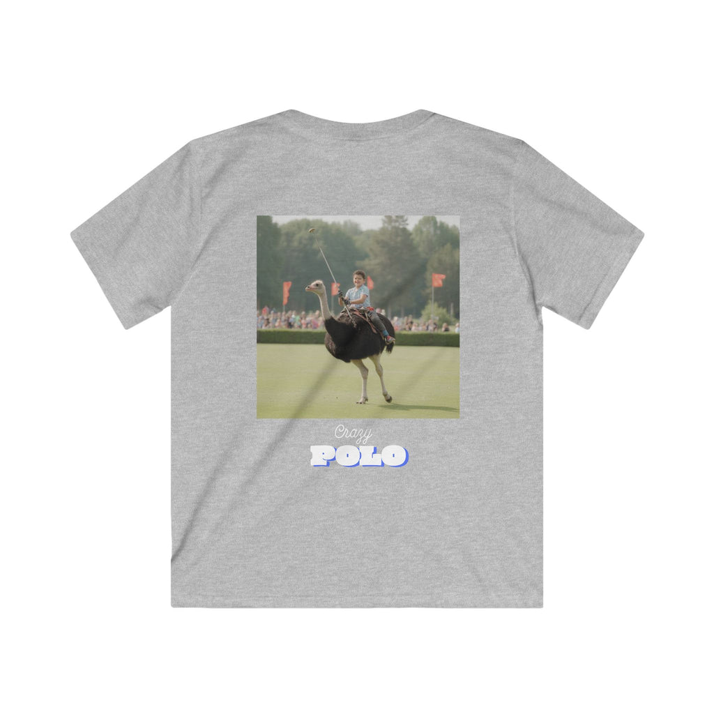 Crazy Polo Ostrich Graphic — Kids Tee