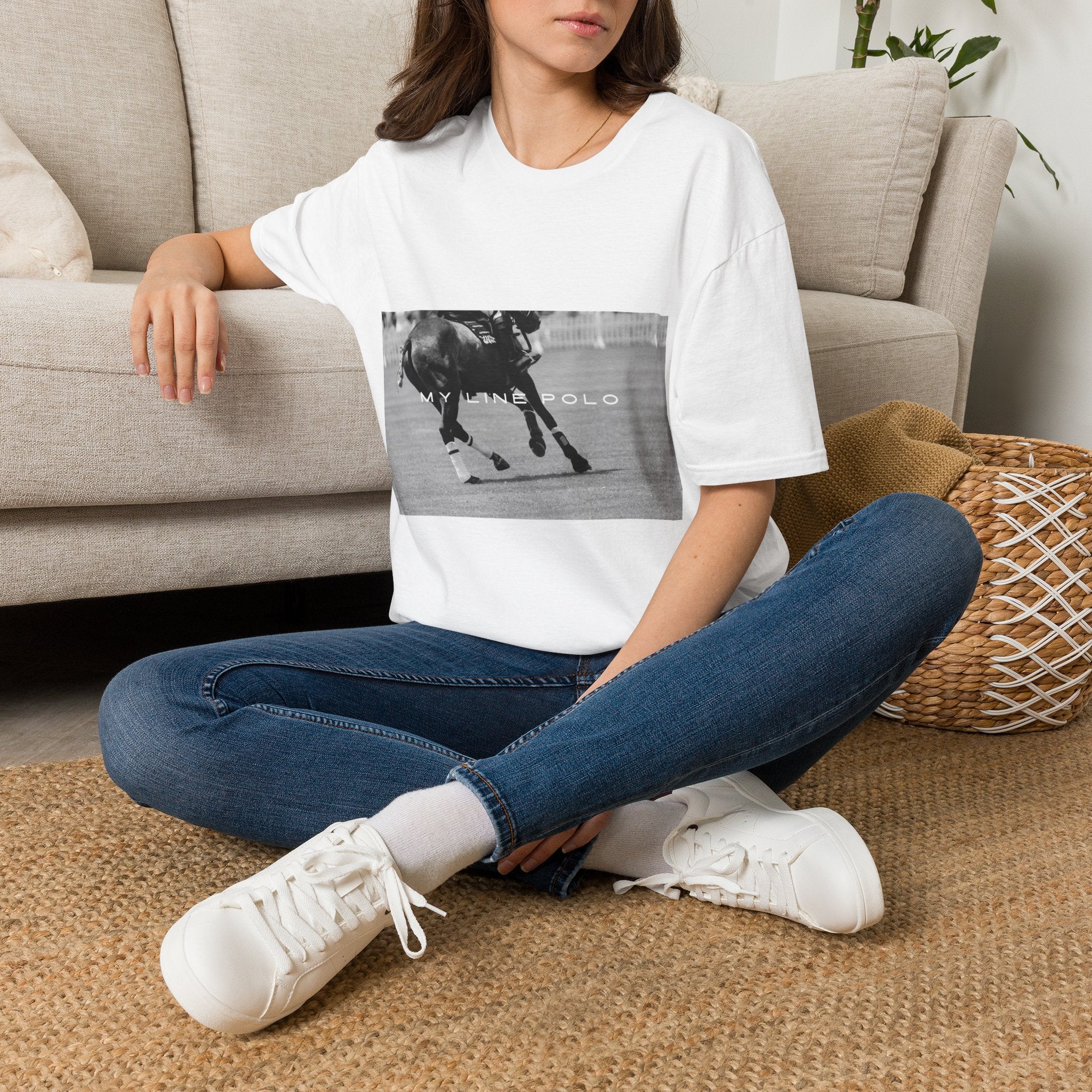 "My Line Polo" Vintage Style Tee - Women