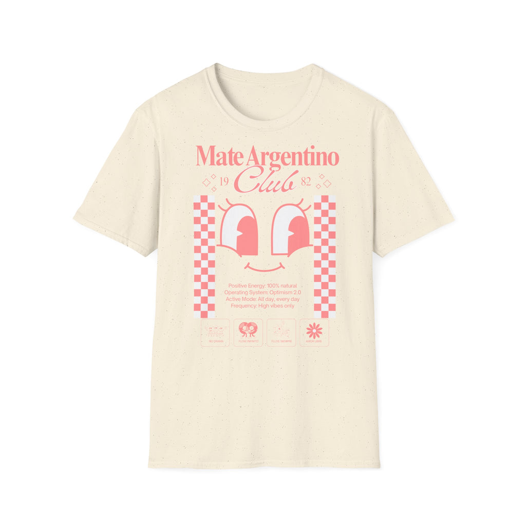 "Mate Argentino Club" — Retro Checkerboard Mate Graphic Tee