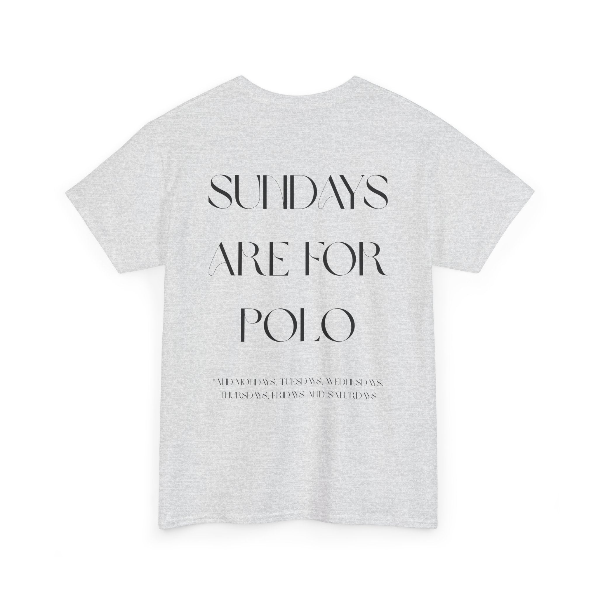 "Sundays Are For Polo" — Minimal Graphic Tee