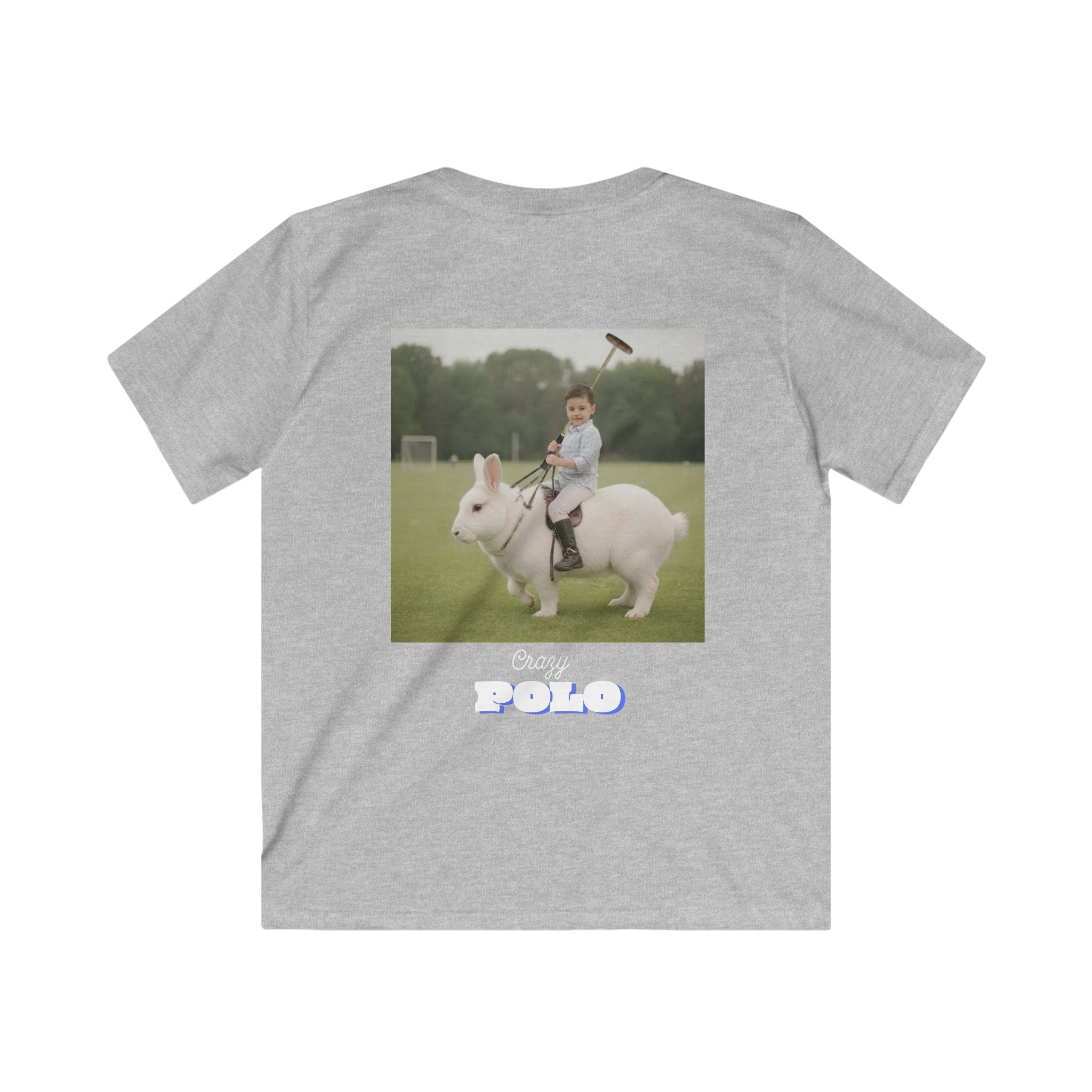 Crazy Polo Rabbit Graphic — Kids Tee