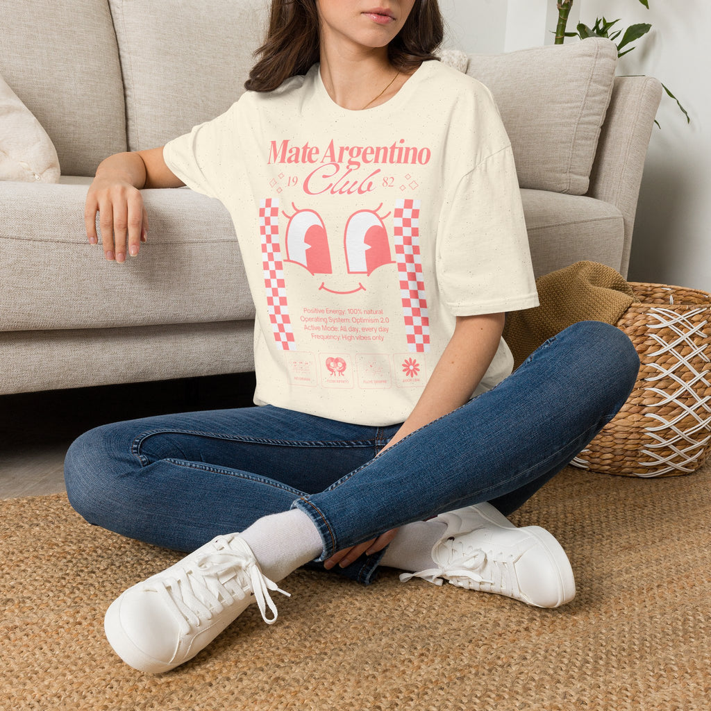 "Mate Argentino Club" — Retro Checkerboard Mate Graphic Tee