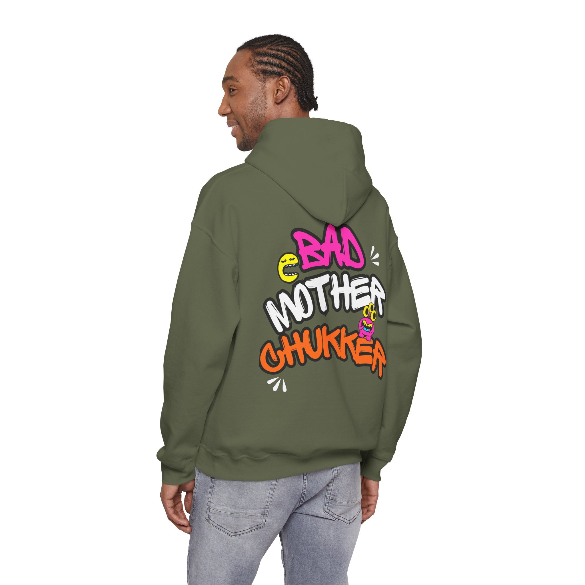 "Bad Mother Chukker" Sweatshirt — Colorful Graffiti Hoodie