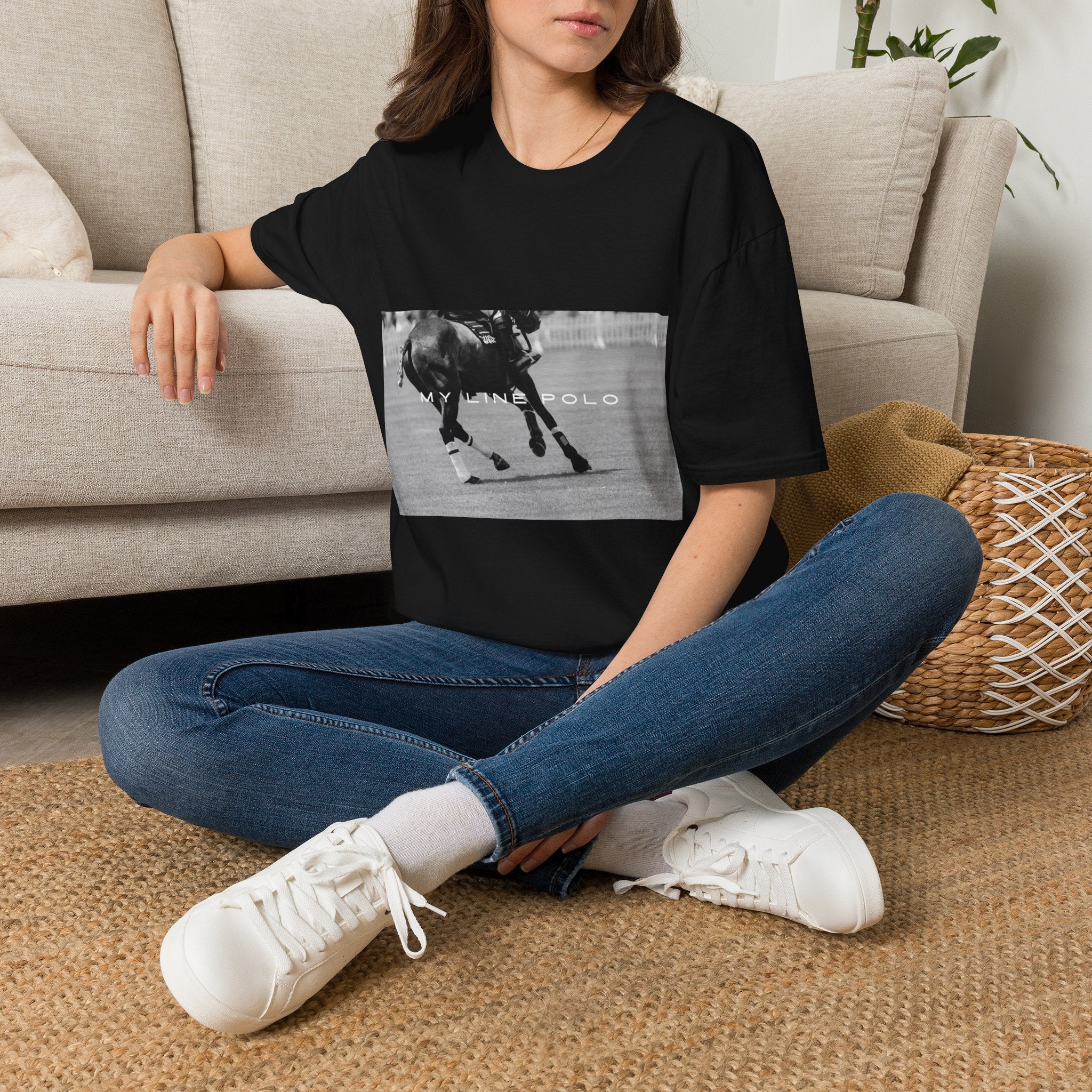 "My Line Polo" Vintage Style Tee - Women